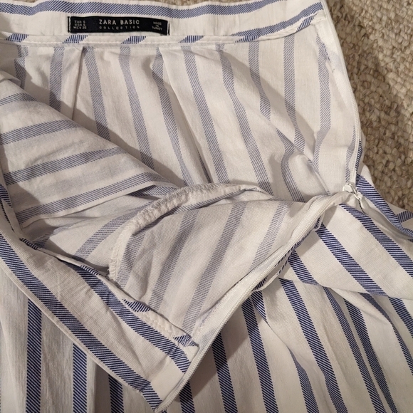 ZARA basics skirt, blue and white, Size S - Picture 7 of 9